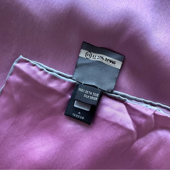 Vintage Rose Pink Silk Square Scarf - Picture 5 of 6